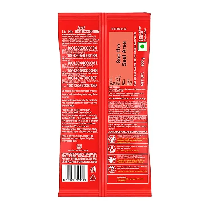 Boost 3x More Stamina Nutrition Drink Pouch 1