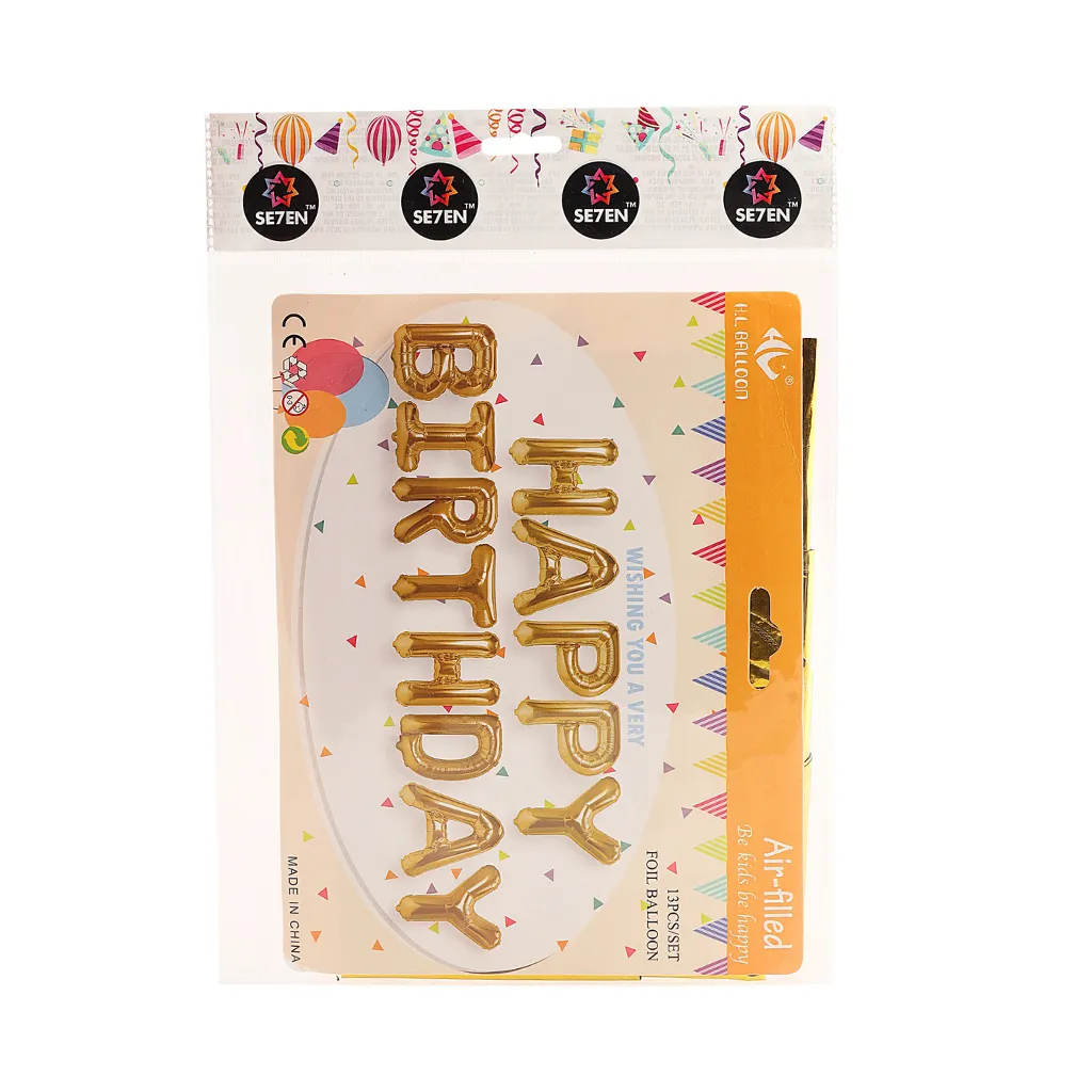 Seven Foil Balloon Happy Birthday