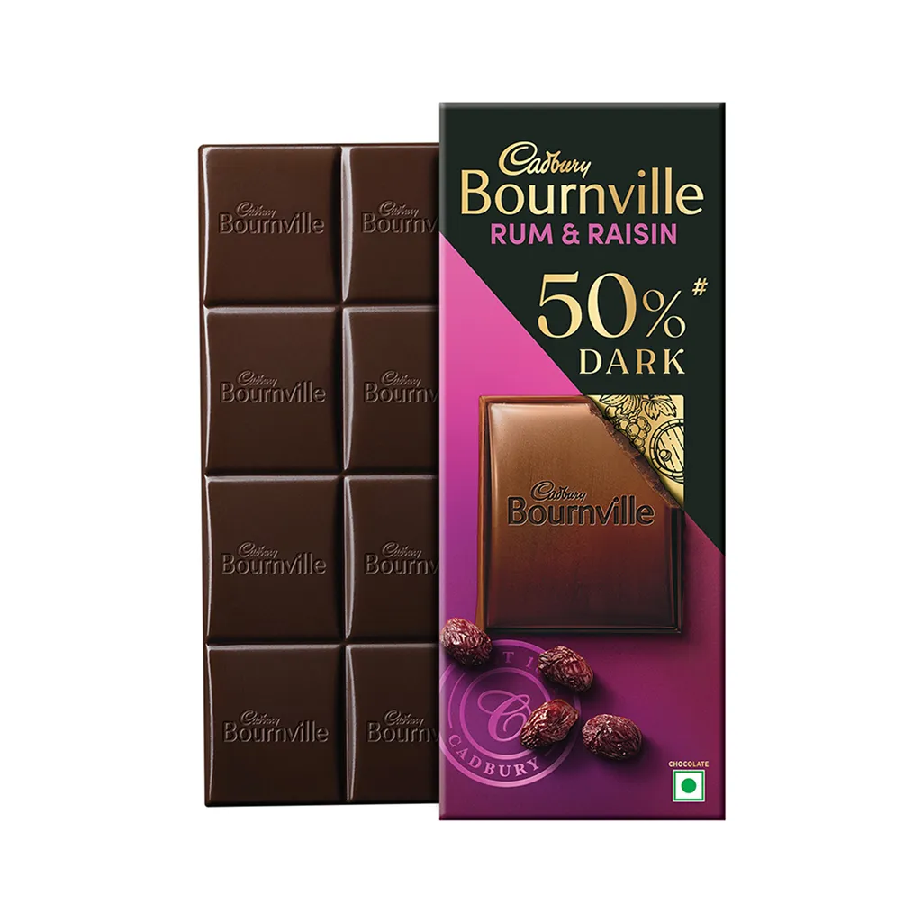 Bournville Rum & Raisin Dark Chocolate Bar