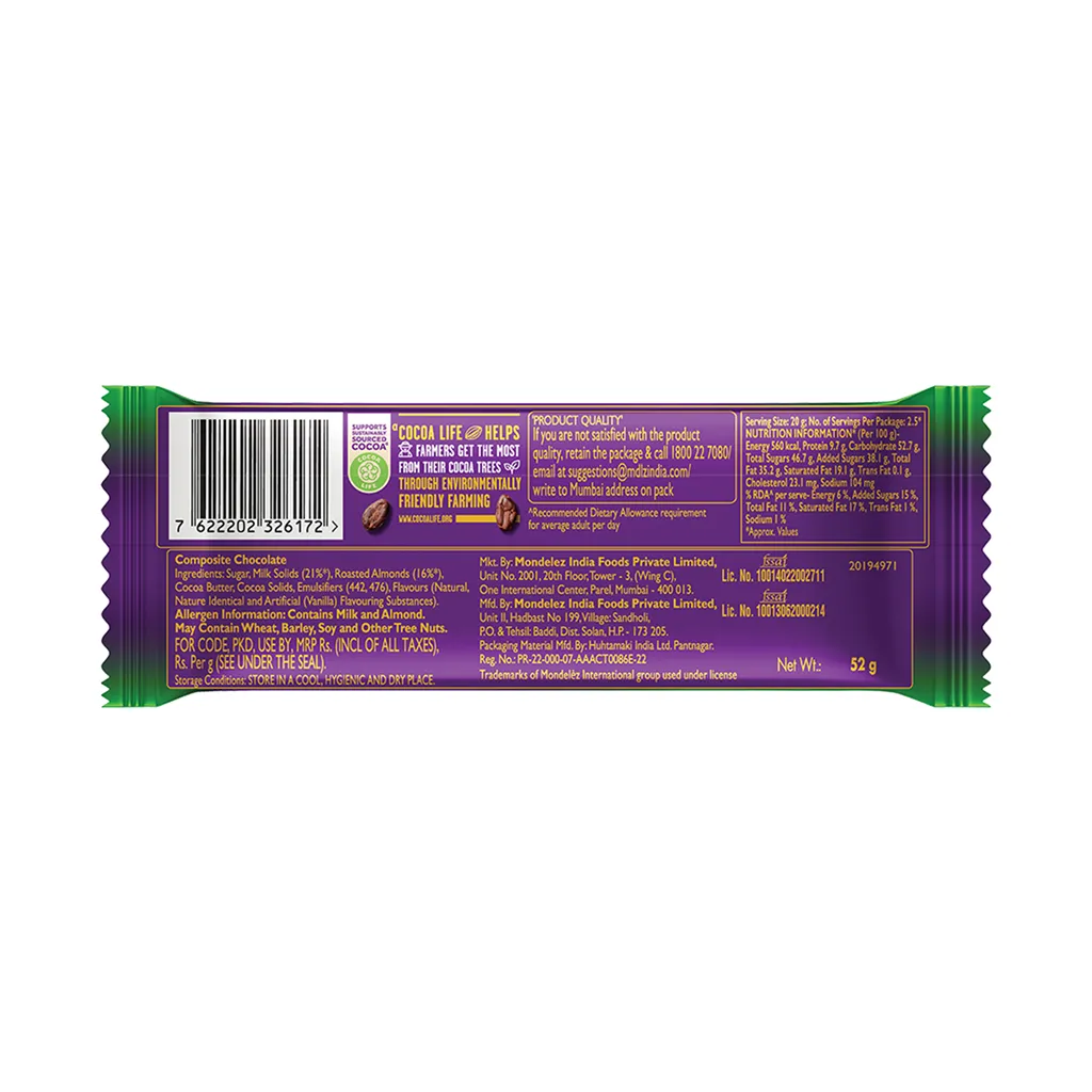 Cadbury Dairy Milk Silk Roast Almond Chocolate Bar 1