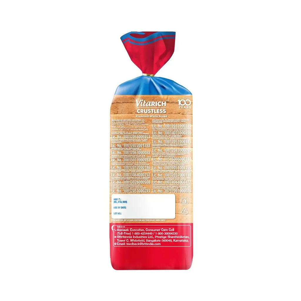 Britannia Vitarich Crustless Premium White Bread 1