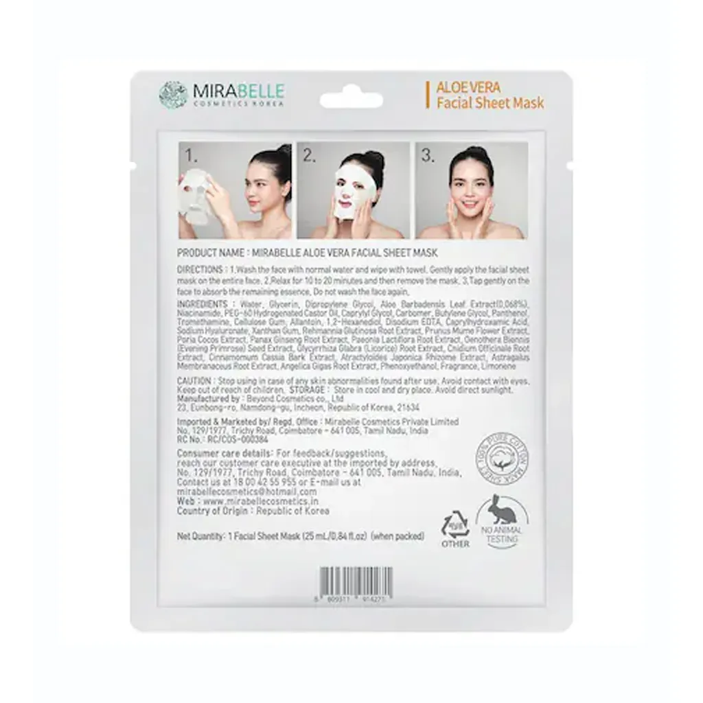 Mirabelle Korea Aloe Vera Fairness Facial Mask 1