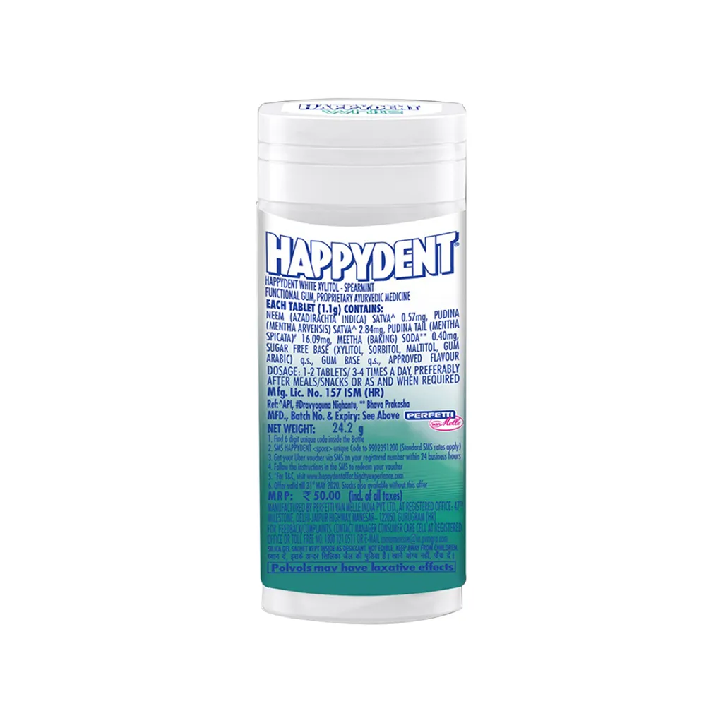 Happydent White Xylit Bottle Chewing Gum 1