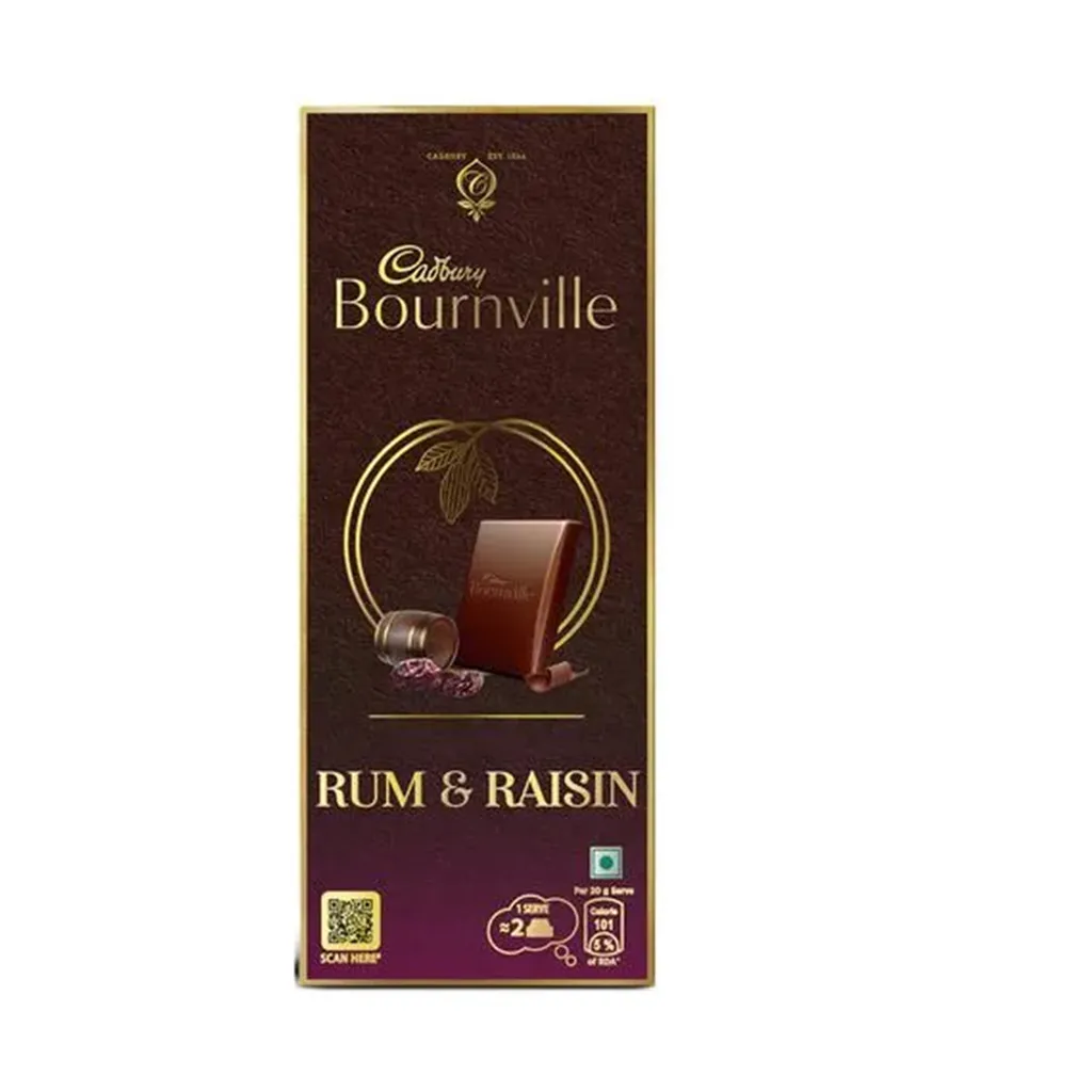 Bournville Rum & Raisin Dark Chocolate Bar