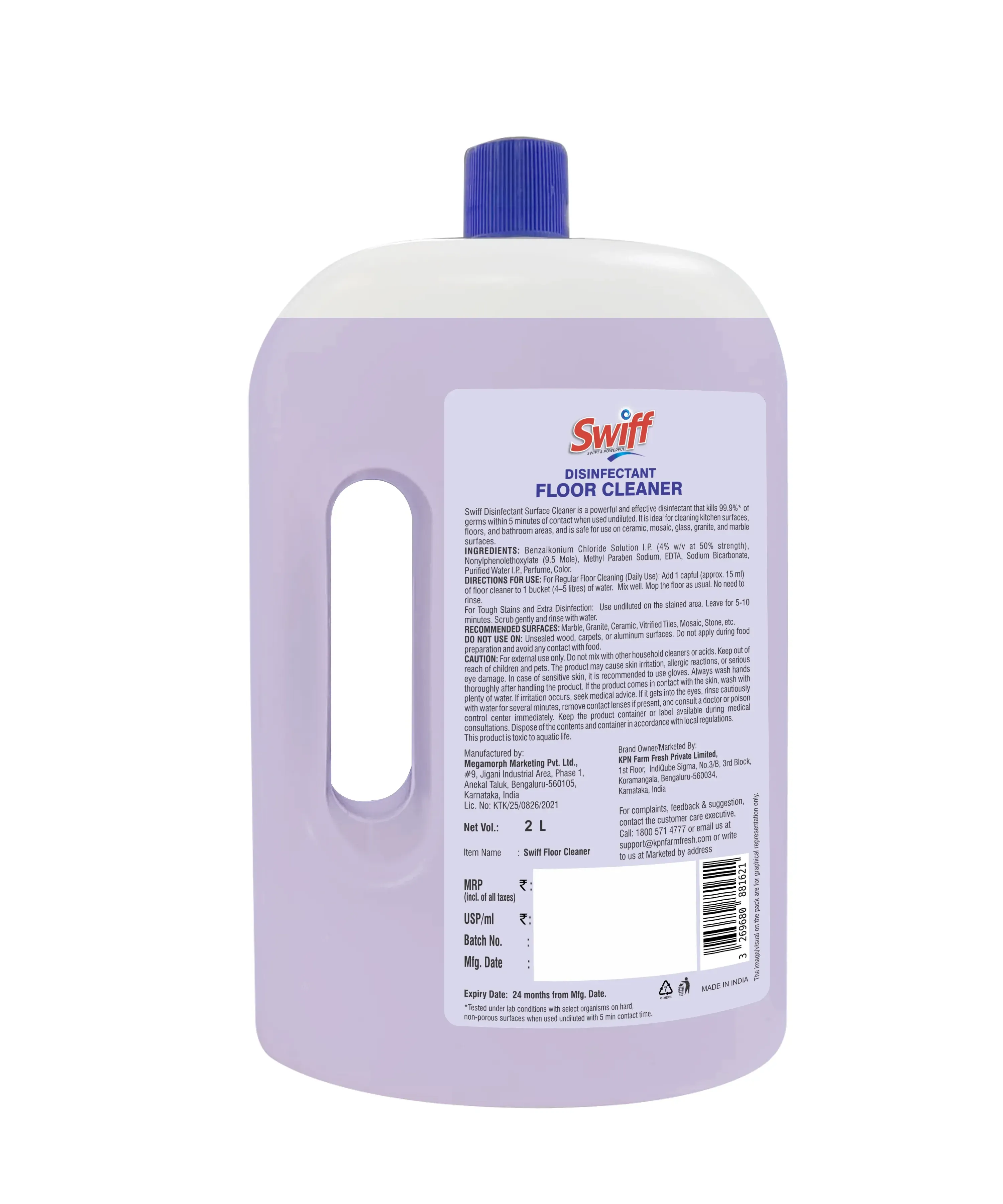 Swiff Lavender Disinfectant Floor Cleaner Bottle 1