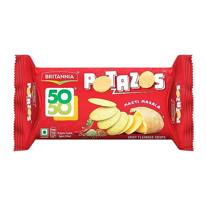 Britannia 50-50 Potazos Masti Masala Spicy Crisps Biscuits