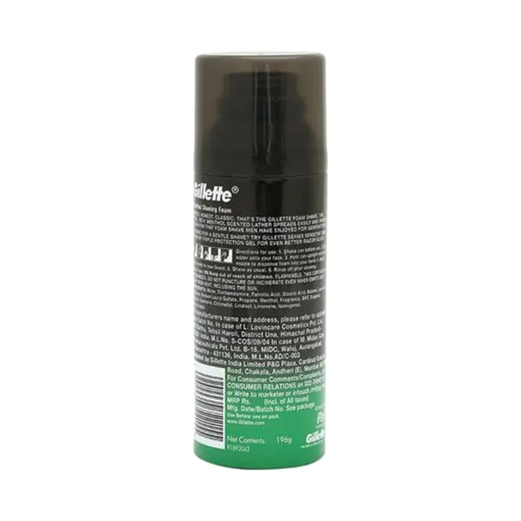 Gillette Classic Menthol Pre Shave Foam 2