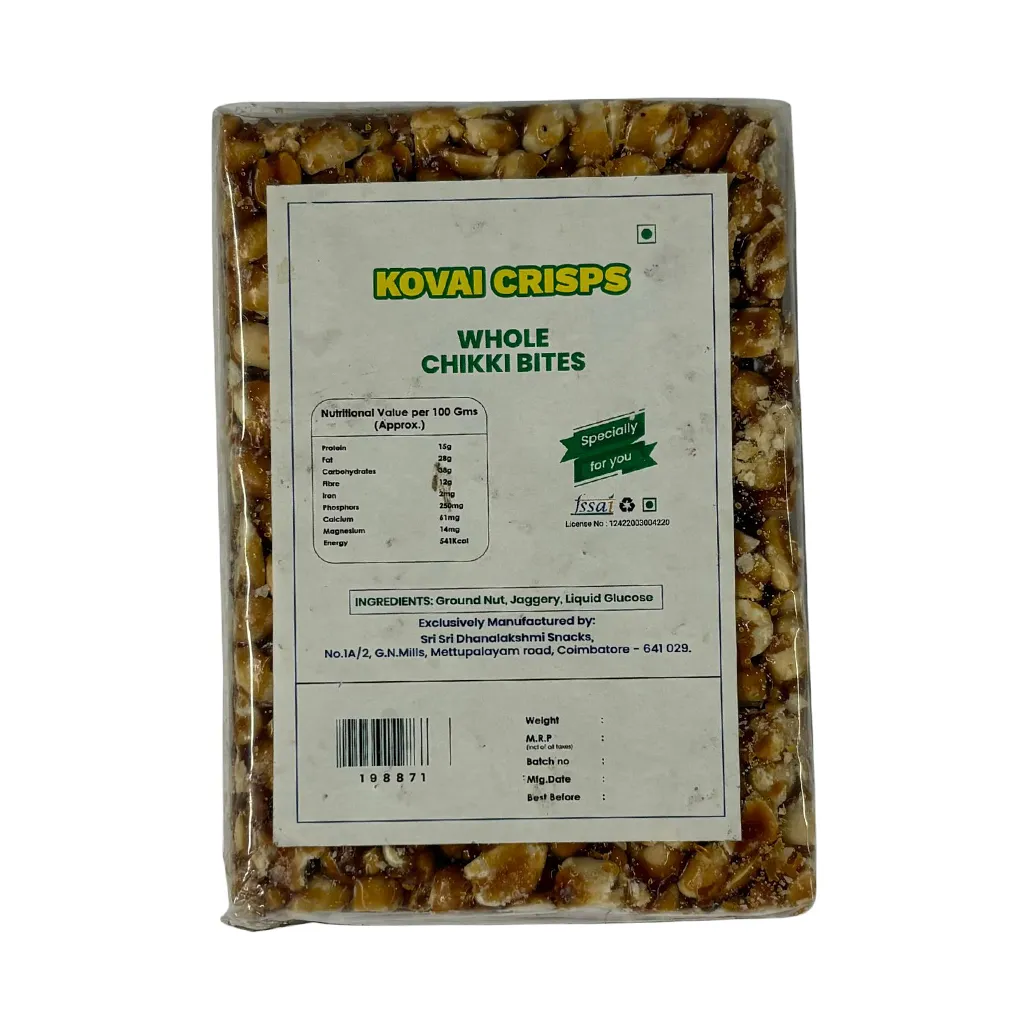 Kovai Crisps Whole Chikki Bites 1