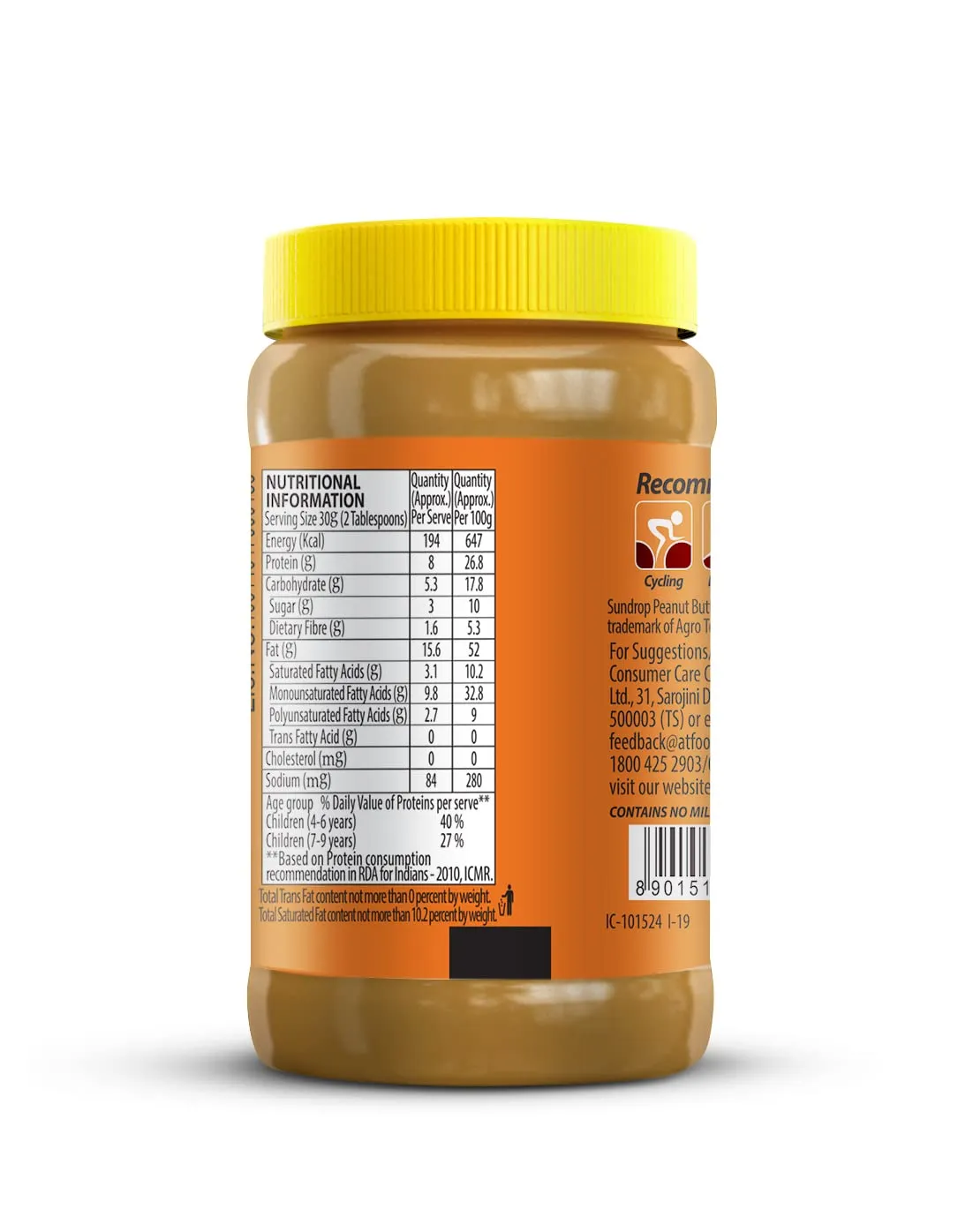 Sundrop Peanut Butter Creamy Spread 1