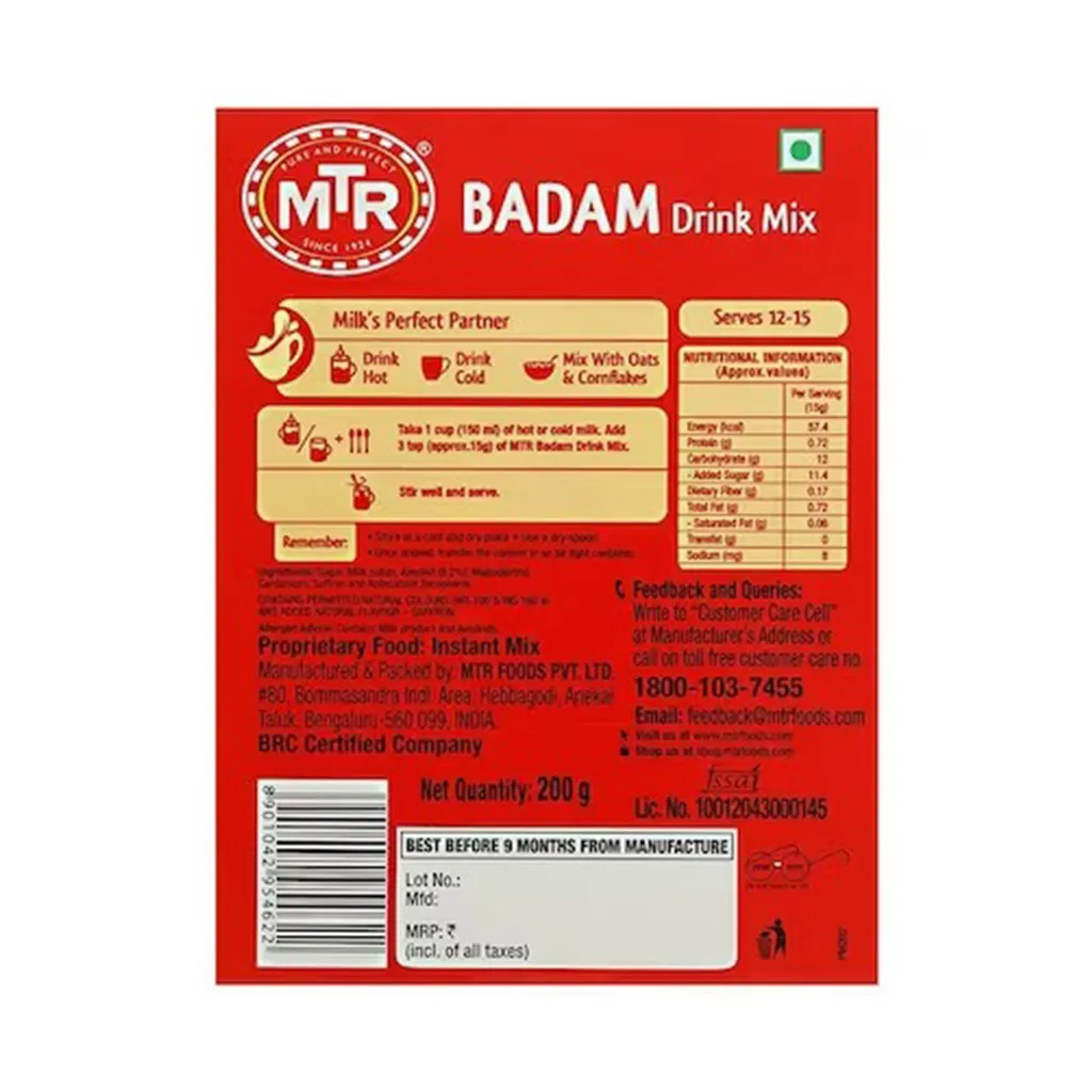 MTR Badam Drink Mix 1