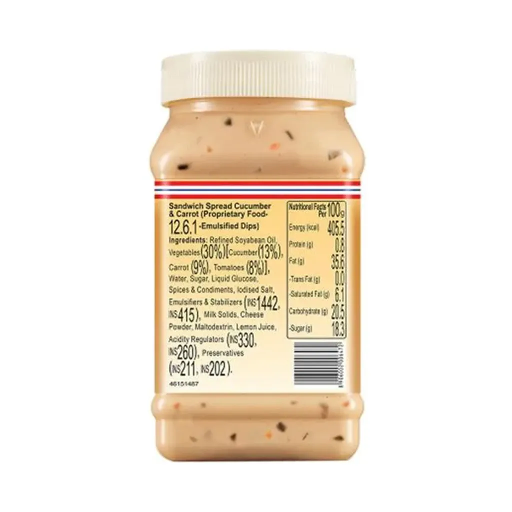 Funfoods Veg Cucumber & Carrot Sandwich Spread 1