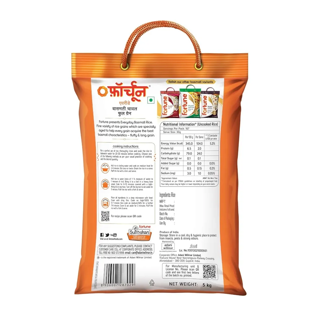 Fortune Everyday Basmati Rice 1