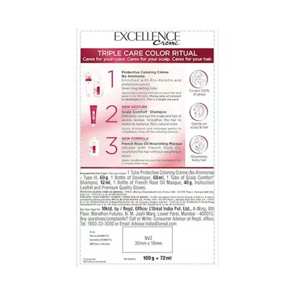 Loreal Excellence Black Hair Colour 1