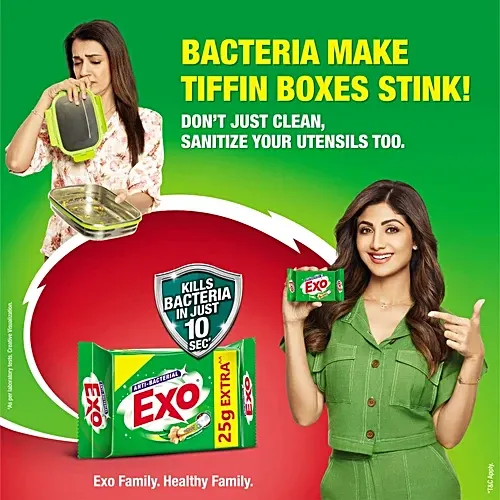 Exo Anti Bacterial Touch & Shine Dishwasher Bar (Pack of 4) 7