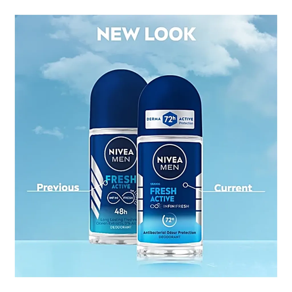 Nivea Men Fresh Active Roll On Deodorant 2
