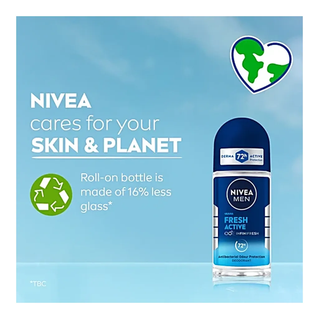 Nivea Men Fresh Active Roll On Deodorant 4