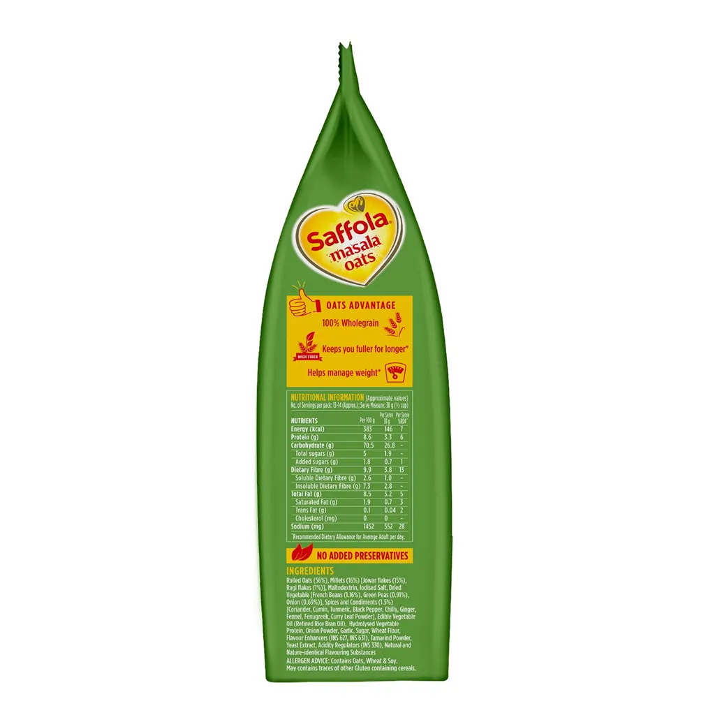 Saffola Masala Oats Curry & Pepper 1