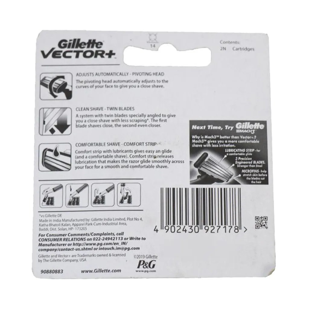 Gillette Vector+ 2 Catridges 1