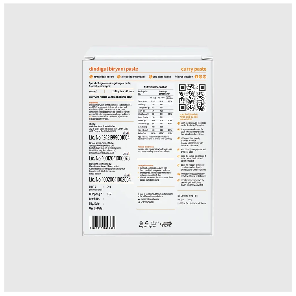 Cookd Dindigul Biryani Kit 4