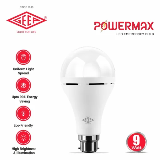 Geep Powermax Rechargeable 9W Emergency Bulb