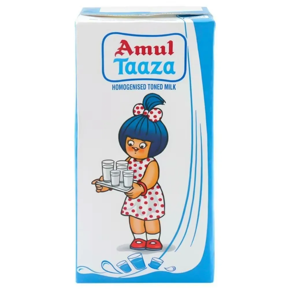 Amul Taaza Homogenised Toned Milk Tetra Pack