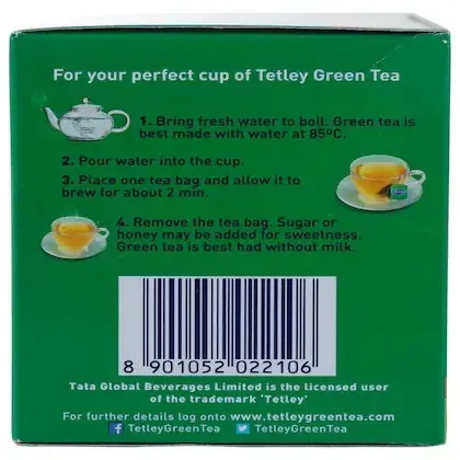 Tetley Pure & Original Green Tea Bags 7