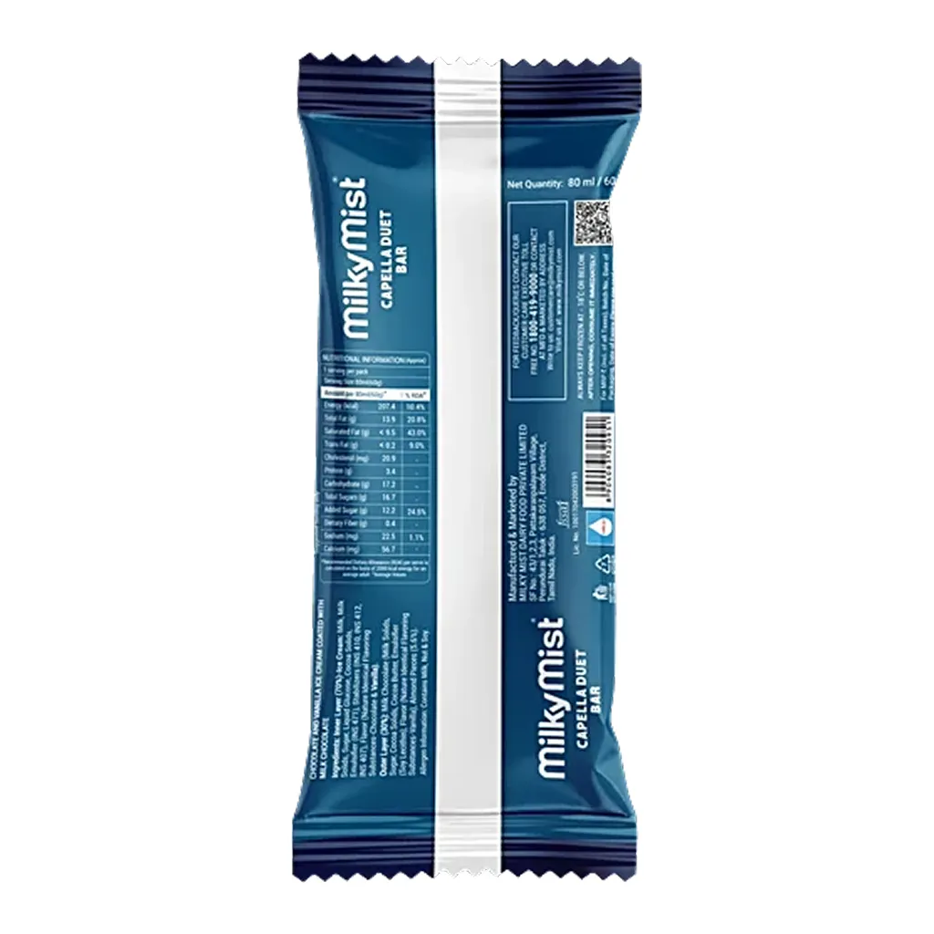 Milky Mist Duet Capella Choco and Vanilla Ice Cream Bar 1