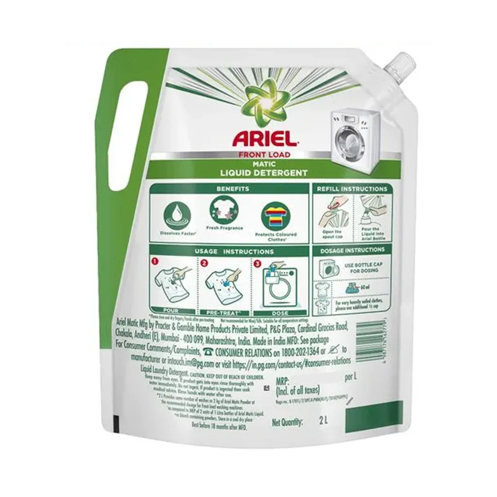 Ariel Matic Front Load Liquid Detergent Refill 1