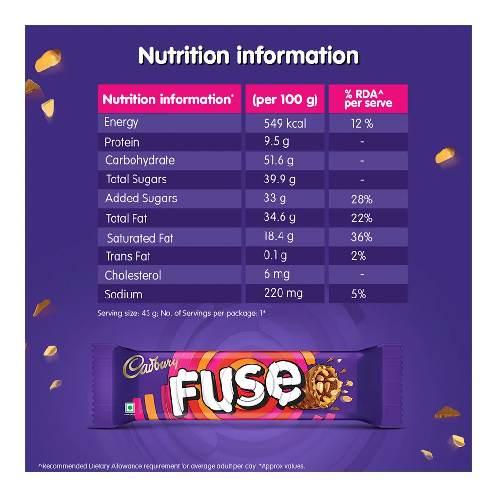 Cadbury Fuse Chocolate Bar 3