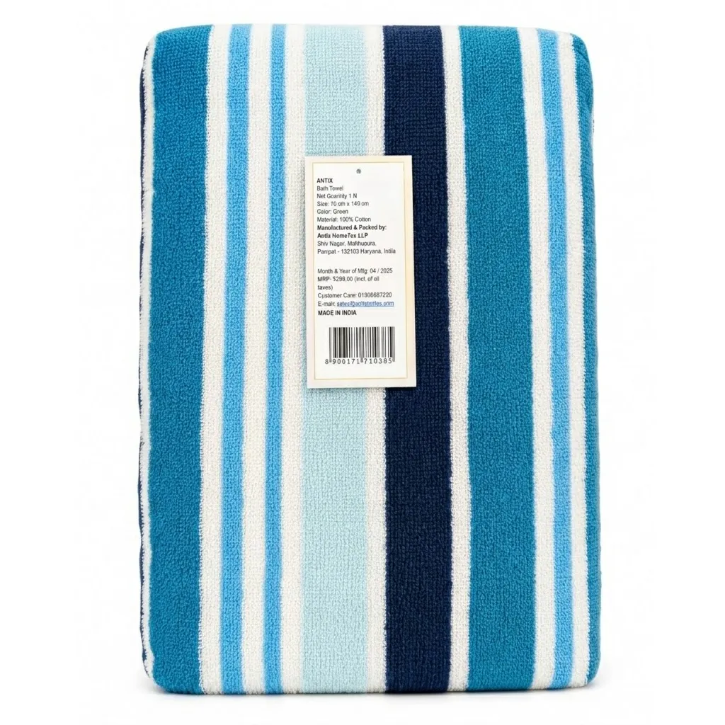 AH Cotton R-Stripe Bath Towel