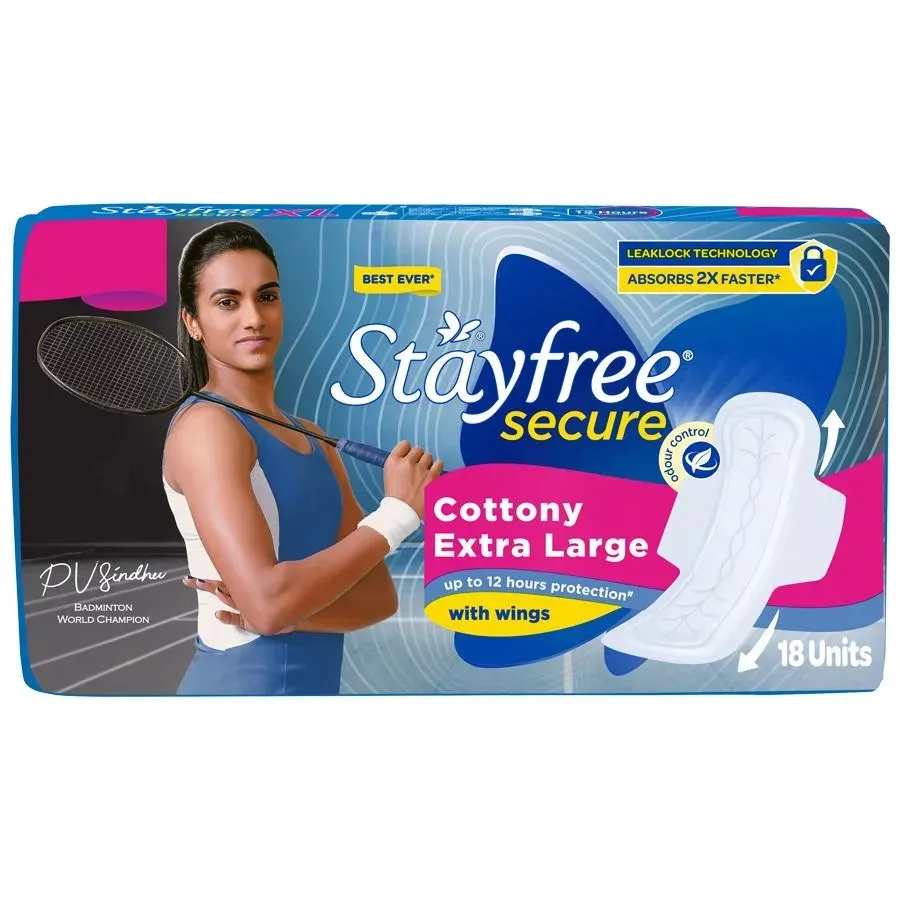 Stayfree Secure Cottony - XL Sanitary Pads