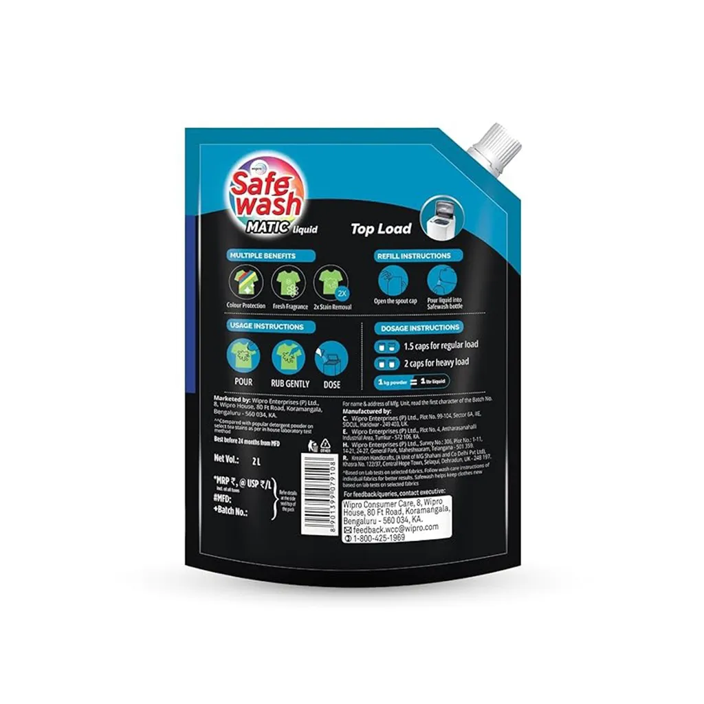 Safewash Top Load Liquid Detergent 1