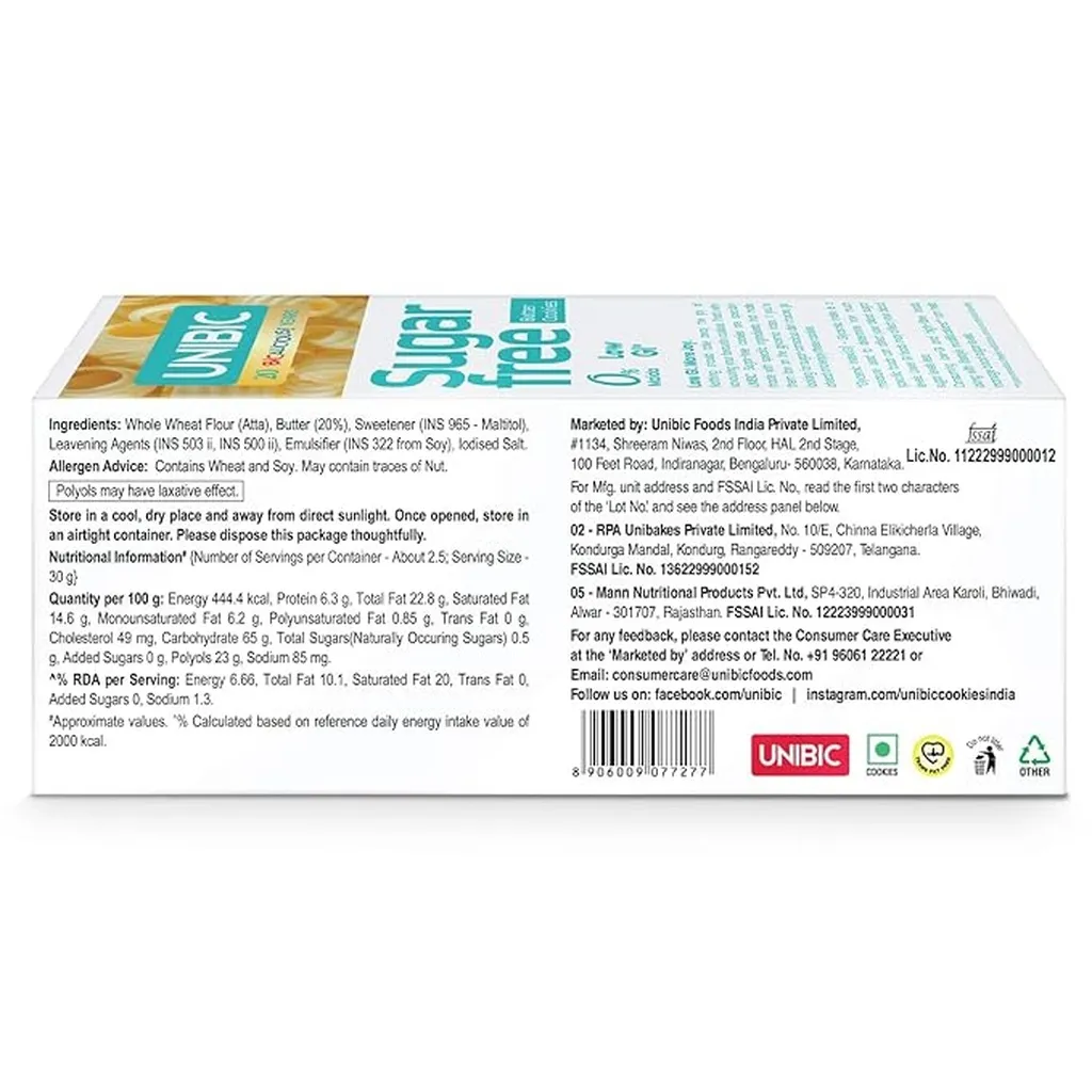 Unibic Sugar-Free Butter Cookies 2