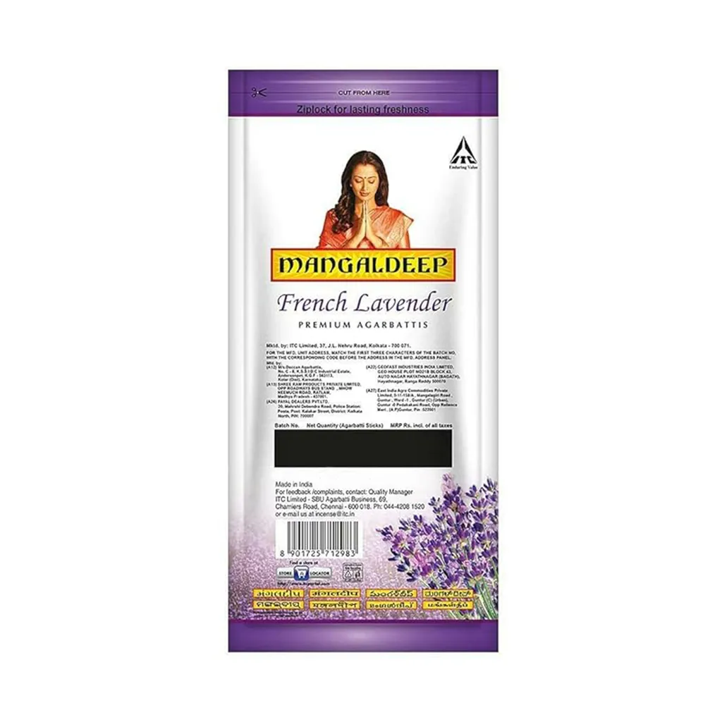 Mangaldeep Refresh Lavender Agarbatti 1