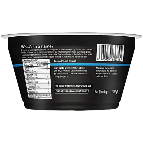 Epigamia Turbo Natural Greek Yoghurt 1