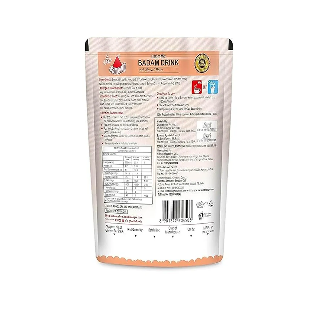 Bambino Badam Drink Instant Mix 1