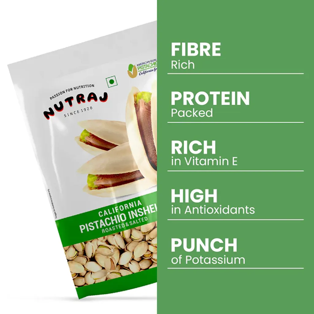 Nutraj Classic California Roasted & Salted Pistachio Inshell  3