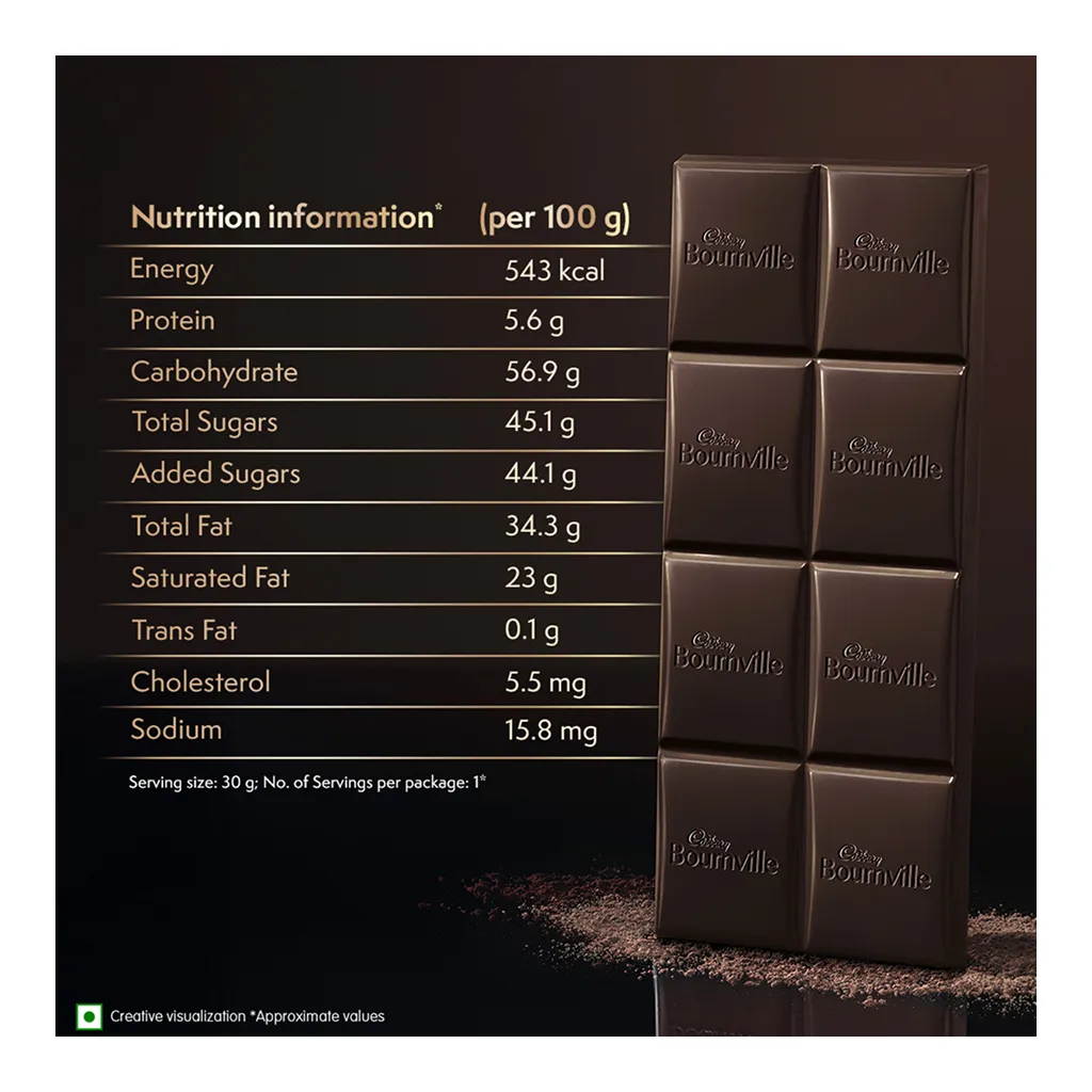 Cadbury Bournville Rich Cocoa Dark Chocolate Bar 3