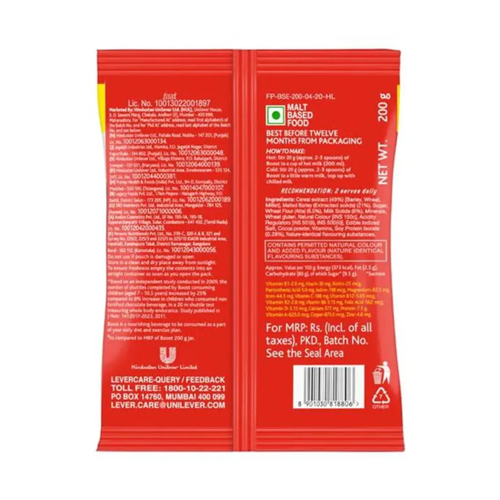 Boost 3x More Stamina Nutrition Drink Pouch 1