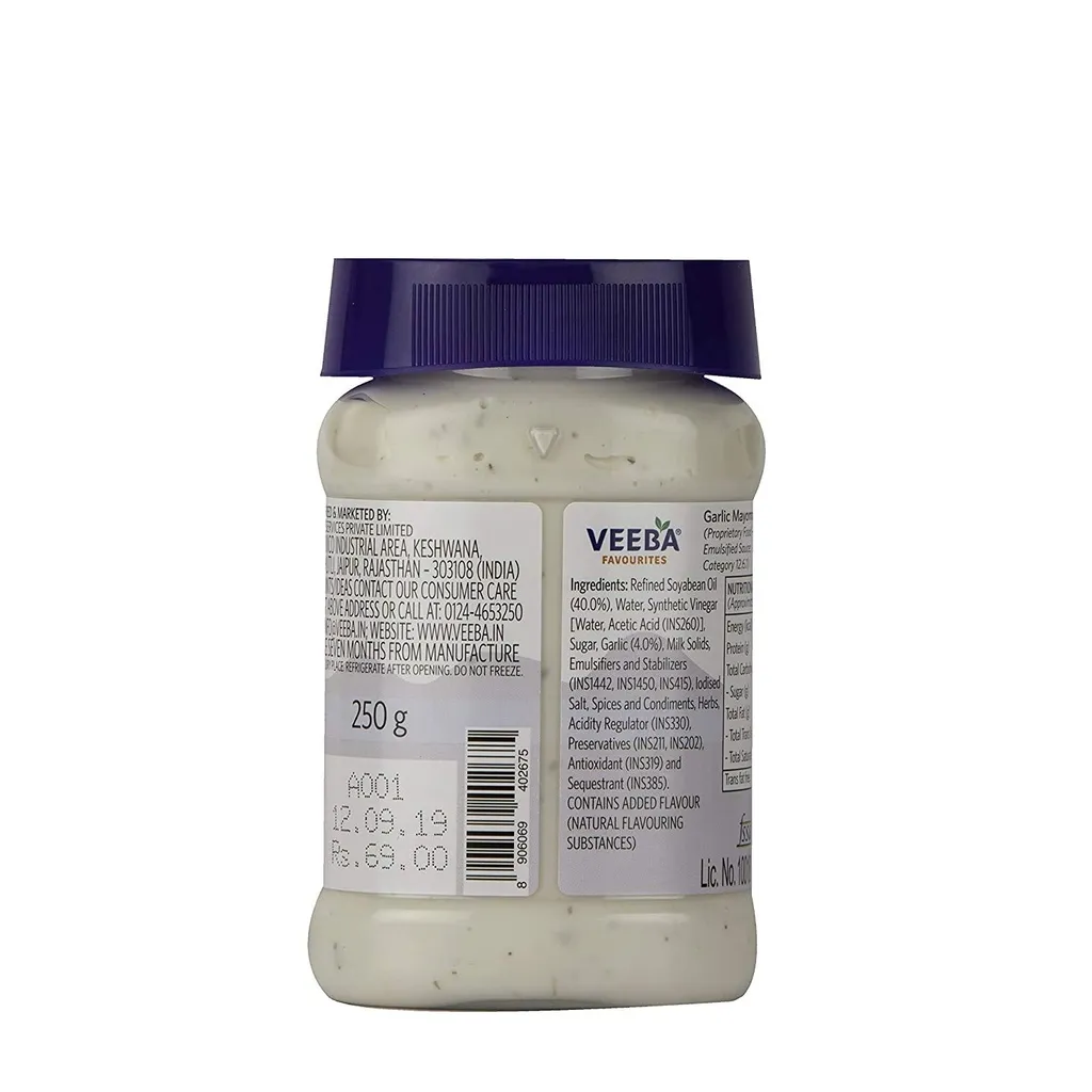 Veeba Garlic Flavour Mayonnaise 1