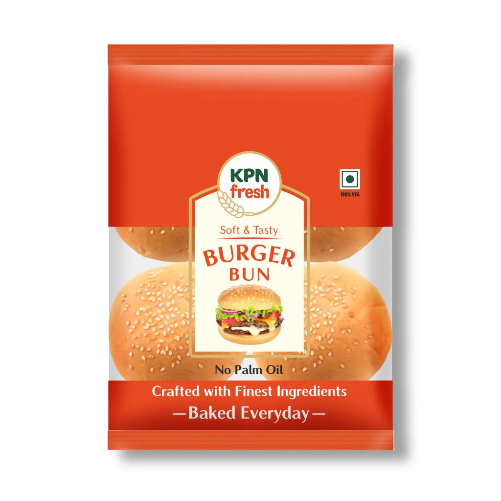 KPN Fresh Burger Buns (4 Pcs) - Soft & Tasty