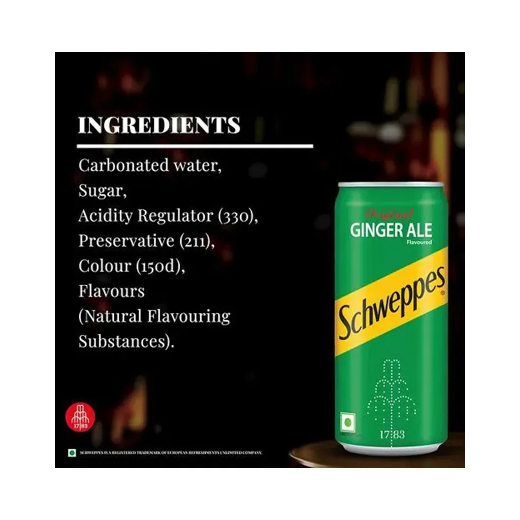 Schweppes Original Ginger Ale Flavoured Soft Drink 2