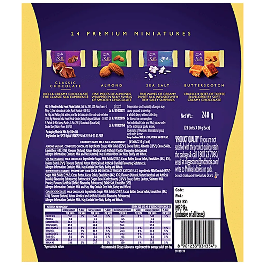 Cadbury Dairy Milk Silk 24 Premium Miniatures 1