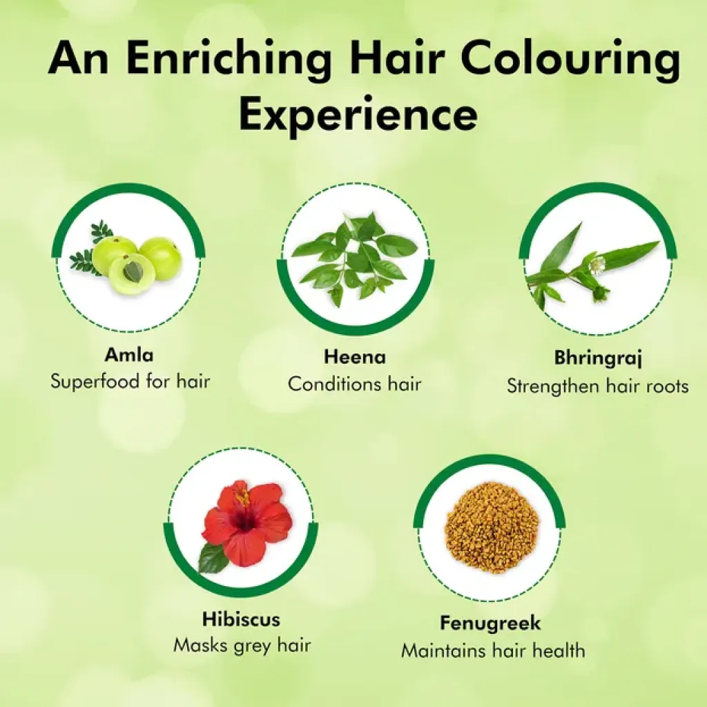 Indica Natural Black Hair Color Shampoo Pump 5