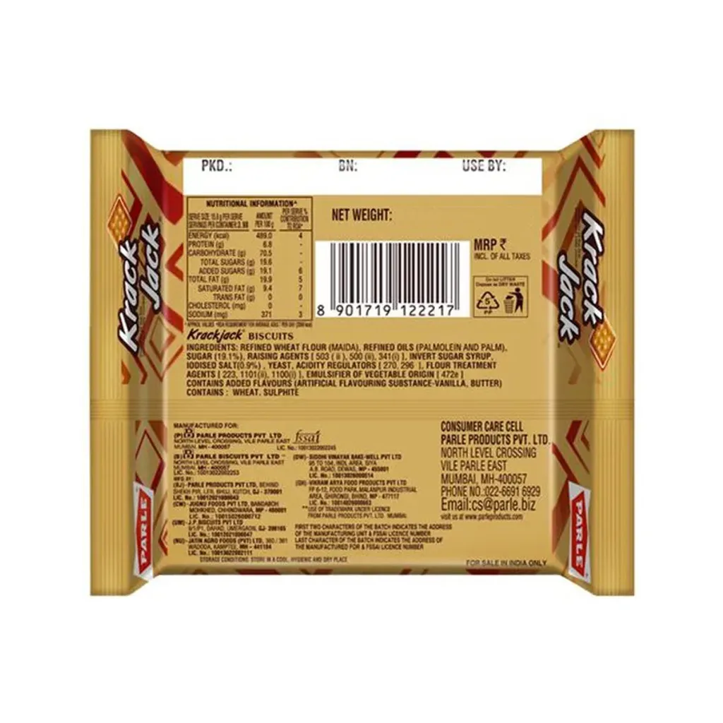 Parle Krack Jack Original Biscuits 1