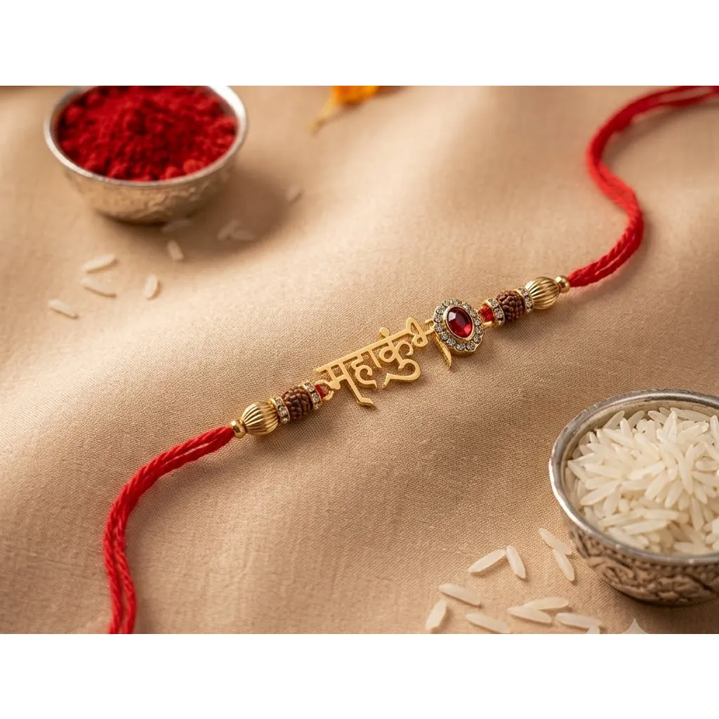 Peach Rakhi Assorted 1pc 1