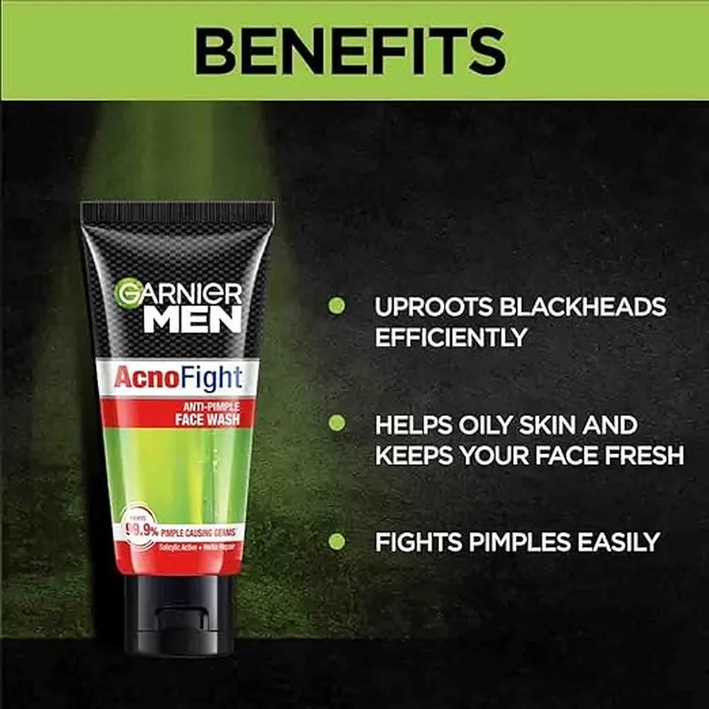 Garnier Men Acno Fight Anti-Pimple Face Wash 3