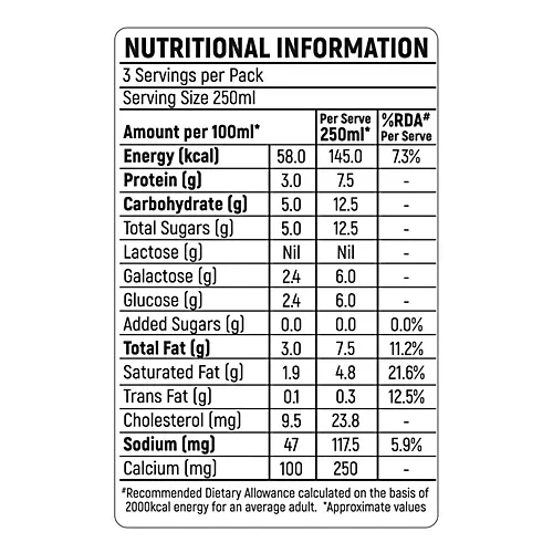 Milky Mist Lactose Free Milk ( Toned Milk ) 750 Ml 4