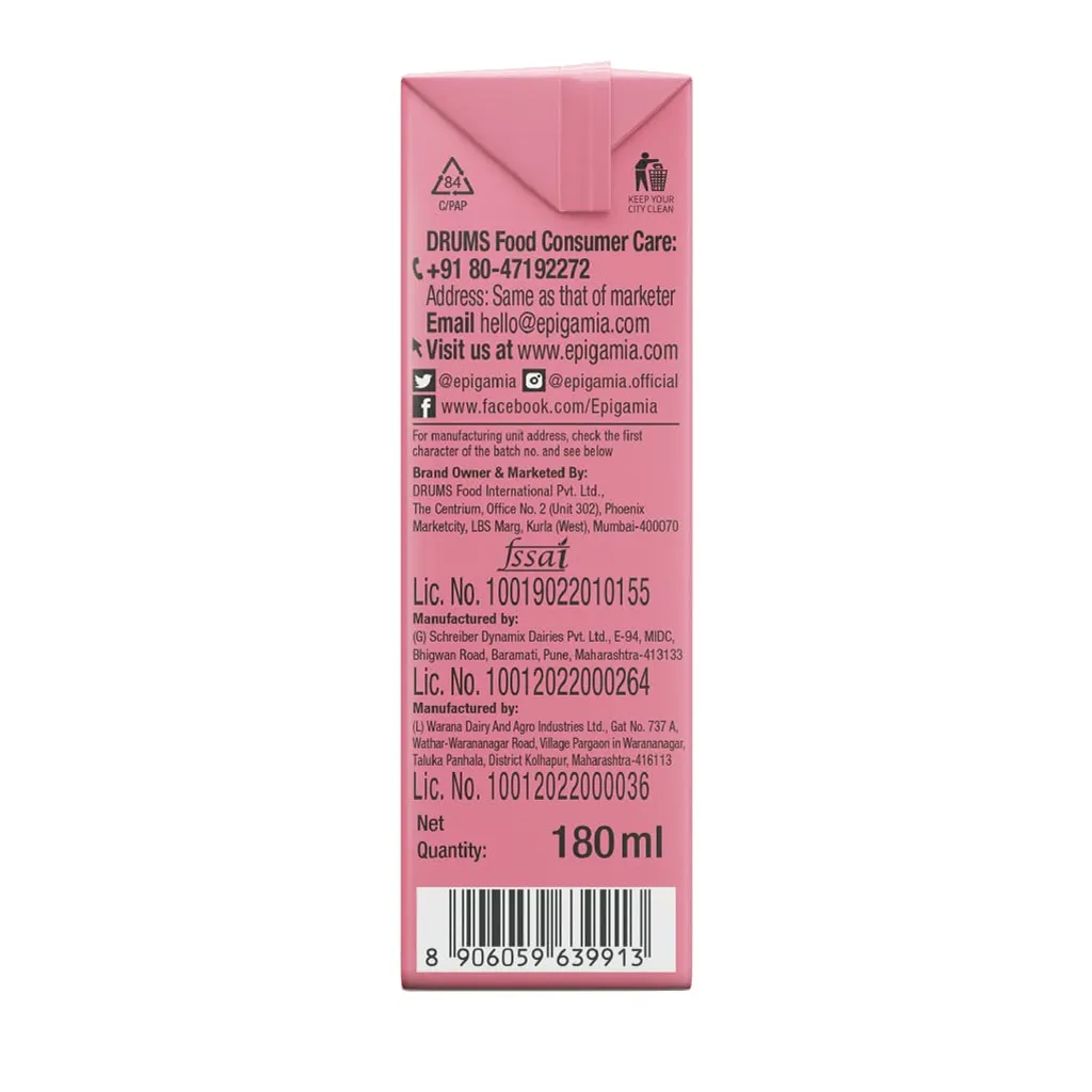 Epigamia UHT Strawberry Milkshake 2