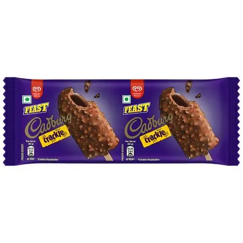 Kwality Walls Feast Cadbury Crackle Ice Cream 1